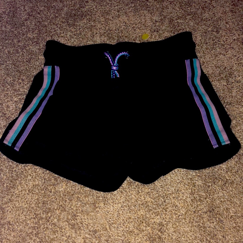 Kids black gym shorts